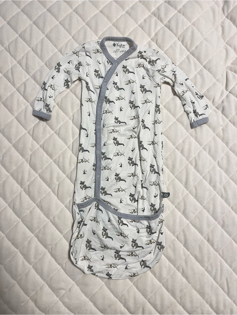 Kyte Baby Bamboo OG Snap Retired Twilight Print Bundler Layette Sack Gown 3-6 mo